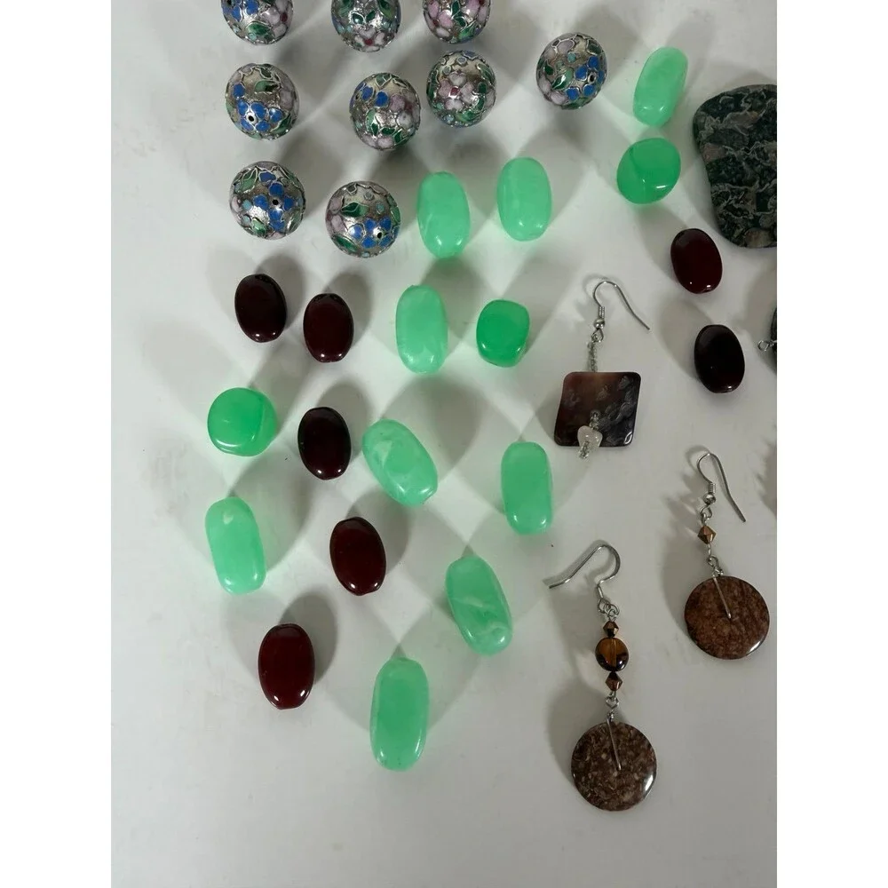 Lot of assorted beads and earrings for Jewelry Making